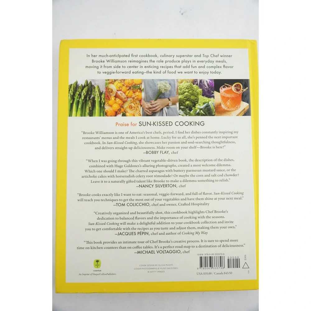New Harper Collins Sun-Kissed Cooking Brooke Williamson Hardcover Book‎